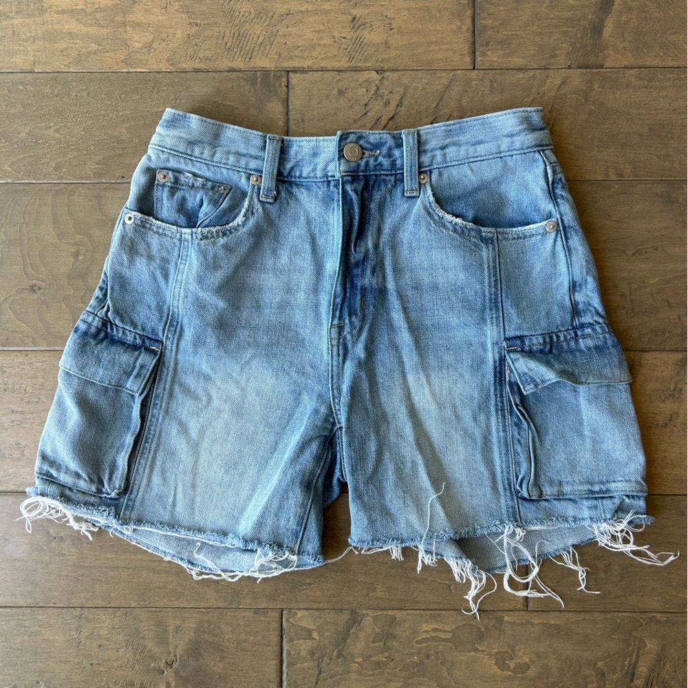 Light Wash Pistola Jean Cargo Shorts